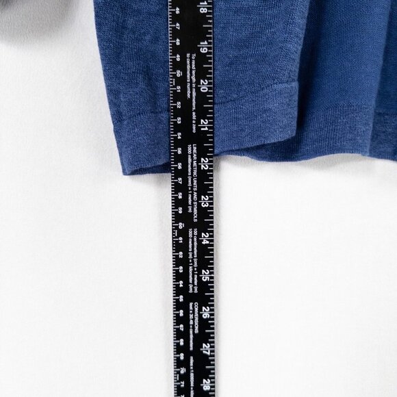 J.Jill‎ Linen Blend Open Front Cardigan Blue Open Front 3/4 Sleeve Sz S - Picture 8 of 10